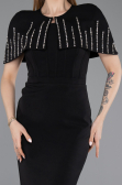 Robe De Soirée Midi Noir ABK2588