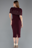 Robe De Soirée Midi Couleur Cerise ABK2588