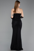 Robe Queue de Poisson Longue Dantelle Noir ABU5933