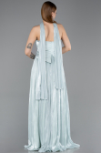 Robe de Soirée Longue Mousseline Menthe ABU5957