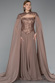 Robe de Soirée Longue Mousseline Cuivre ABU5931