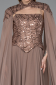 Robe de Soirée Longue Mousseline Cuivre ABU5931
