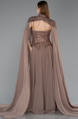 Robe de Soirée Longue Mousseline Cuivre ABU5931