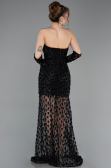 Robe Queue de Poisson Courte Squameuse Noir ABK2581