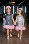 Robe de Soirée Enfants Courte Anthracite ABK2574