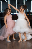 Robe de Soirée Enfants Devant Court Dos Long Blanc ABO130
