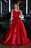 Robe De Soirée De Créateur Longue Rouge ABU5962
