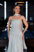 Robe de Soirée Longue Mousseline Menthe ABU5957