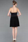 Robe de Cérémonie Courte Mousseline Noir ABK2590