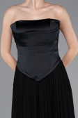 Robe de Cérémonie Courte Mousseline Noir ABK2590