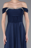 Robe de Soirée Longue Bleu Marine ABU5938