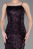 Robe Queue de Poisson Longue Violet Foncé ABU5939