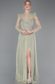 Robe de Soirée Longue Dantelle Menthe ABU5887