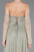 Robe de Soirée Longue Dantelle Menthe ABU5887