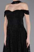 Robe de Soirée Longue Dantelle Noir ABU5942