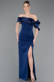 Robe De Soirée Longue Bleu Marine ABU4024