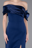 Robe De Soirée Longue Bleu Marine ABU4024