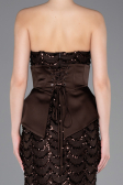 Tenue de Soirée Longue Squameuse Brun ABU5979