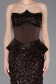 Tenue de Soirée Longue Squameuse Brun ABU5979