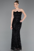Tenue de Soirée Longue Squameuse Noir ABU5979