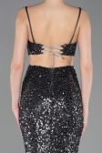 Robe de Soirée Longue Anthracite ABU5980