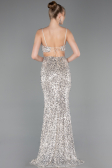 Robe de Soirée Longue Beige ABU5980
