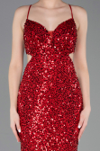 Robe de Soirée Longue Rouge ABU5980