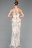 Tenue de Soirée Longue Squameuse Beige ABU5979
