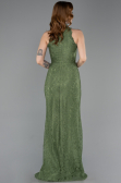 Robe de Soirée Longue Dantelle Kaki ABU5987