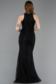 Robe de Soirée Longue Dantelle Noir ABU5987