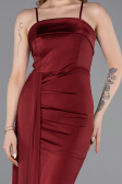 Robe de Soirée Longue Rouge Bordeaux ABU5992
