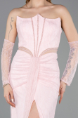 Robe De Soirée Dantelle Longue Poudre ABU5736