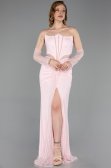 Robe De Soirée Dantelle Longue Poudre ABU5736