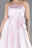 Robe de Soirée Longue Satin Poudre ABU5998