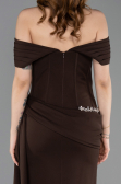 Robe de Soirée Longue Brun ABU6001