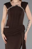 Robe de Soirée Longue Brun ABU6001
