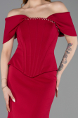 Robe de Soirée Longue Fuchsia foncé ABU6002