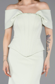 Robe de Soirée Longue Menthe ABU6002