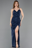 Robe de Soirée Longue Bleu Marine ABU6008