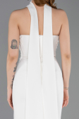 Robe de Cérémonie Midi Blanc ABK2593