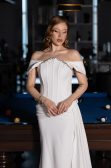 Robe de Soirée Longue Blanc ABU6001
