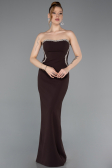 Robe de Soirée Longue Brun ABU6020