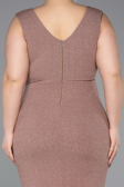 Robe De Soirée Grande Taille Midi Cuivre ABK1492