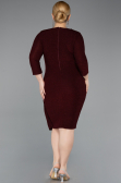 Robe De Invitation Grande Taille Midi Rouge Bordeaux ABK2595