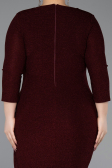 Robe De Invitation Grande Taille Midi Rouge Bordeaux ABK2595
