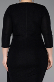 Robe De Invitation Grande Taille Midi Noir ABK2595
