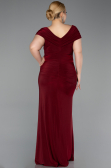 Robe De Soirée Grande Taille Longue Rouge Bordeaux ABU5900