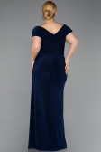 Robe De Soirée Grande Taille Longue Bleu Marine ABU5900