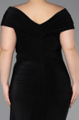 Robe De Soirée Grande Taille Longue Noir ABU5900