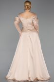 Robe Grande Taille Satin Longue Or ABU5261